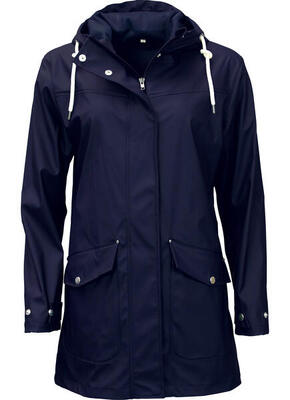 Regenjas dames polyester marineblauw 34