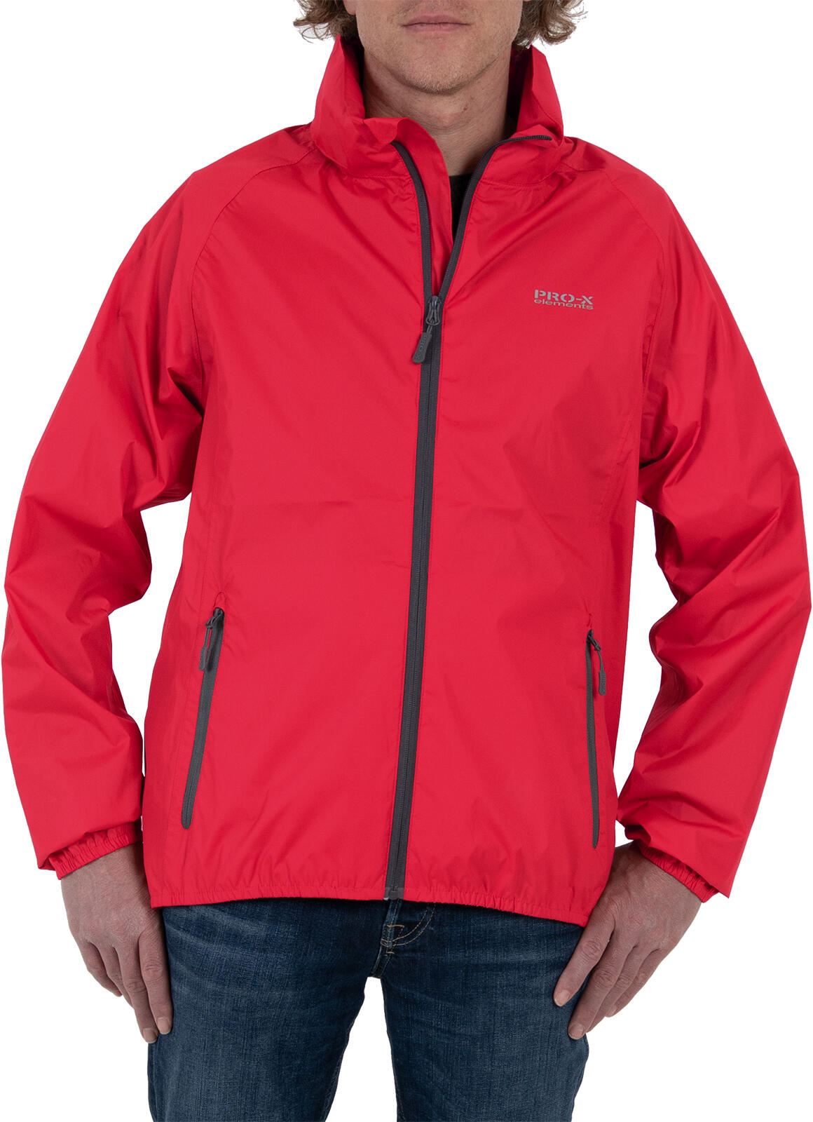 Veste de cyclisme homme PACKable rouge mars 3/5