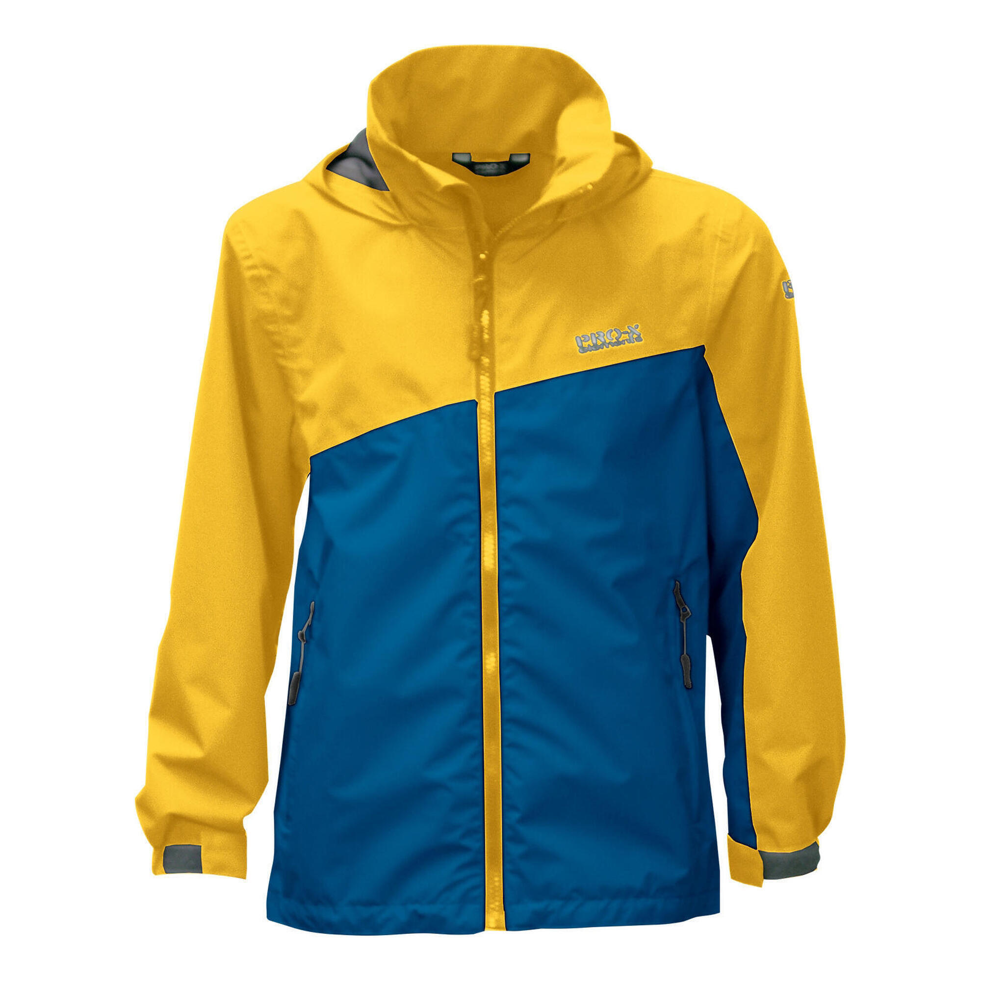 Pro-x Elements - Veste De Pluie Enfant Tanis Jaune Saphir/solaire - Coupe-pluie - Bleu|jaune - Decathlon