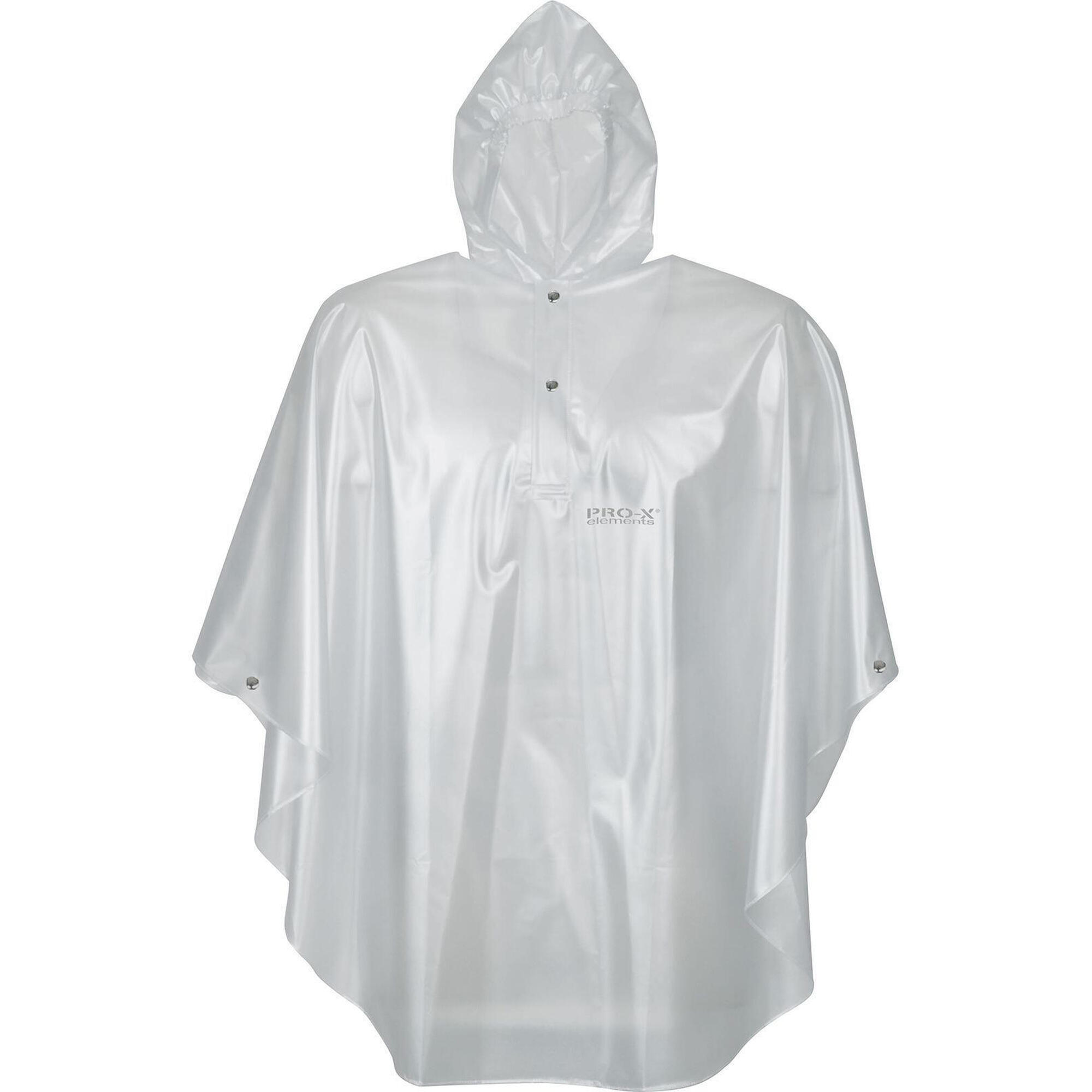 Pro-x Elements - Poncho De Pluie Enfant Rainy Transparent - Cape - Blanc - Decathlon