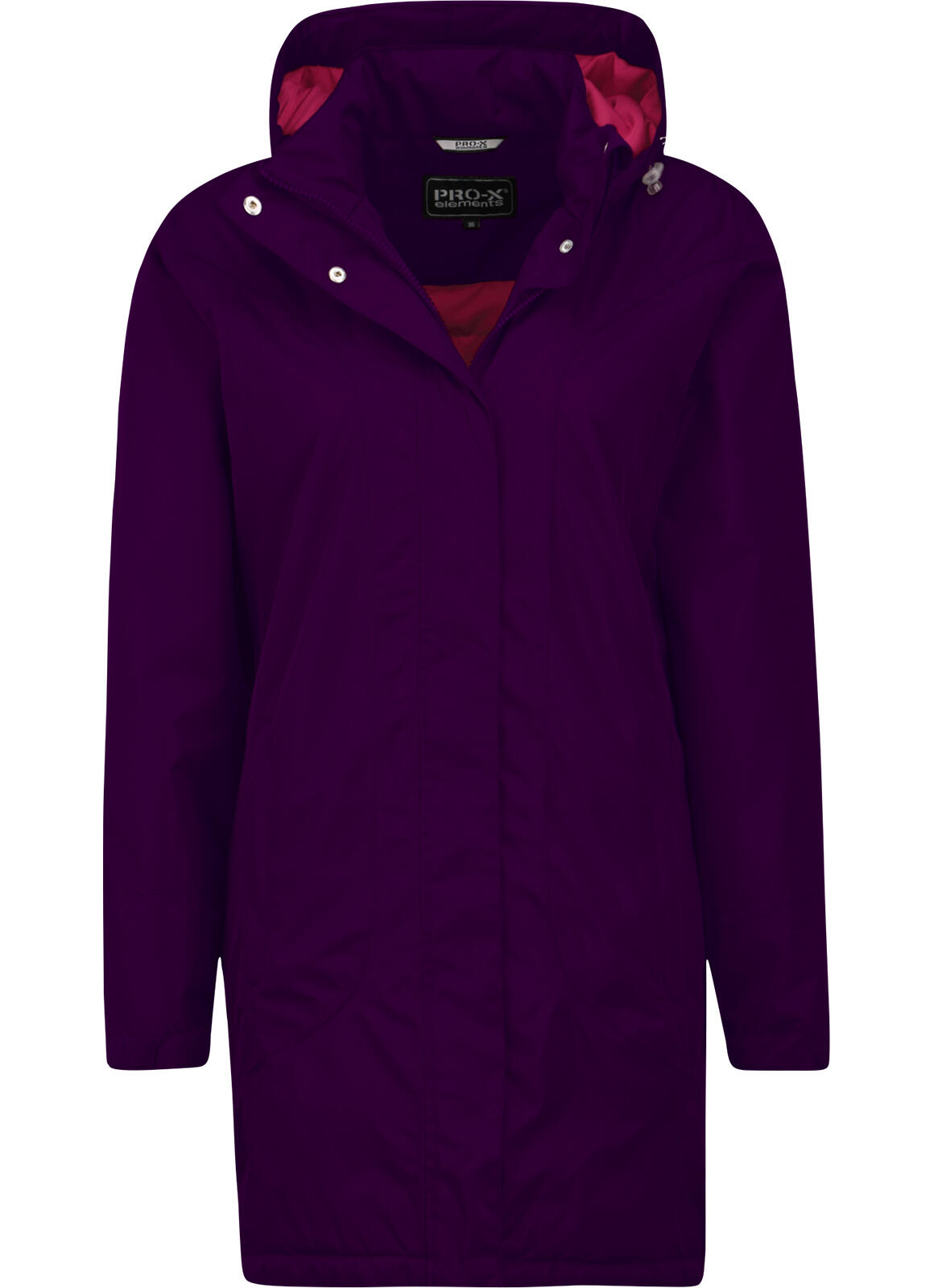 PRO-X ELEMENTS Damen Regenmantel CLAIRE Aubergine-Rot