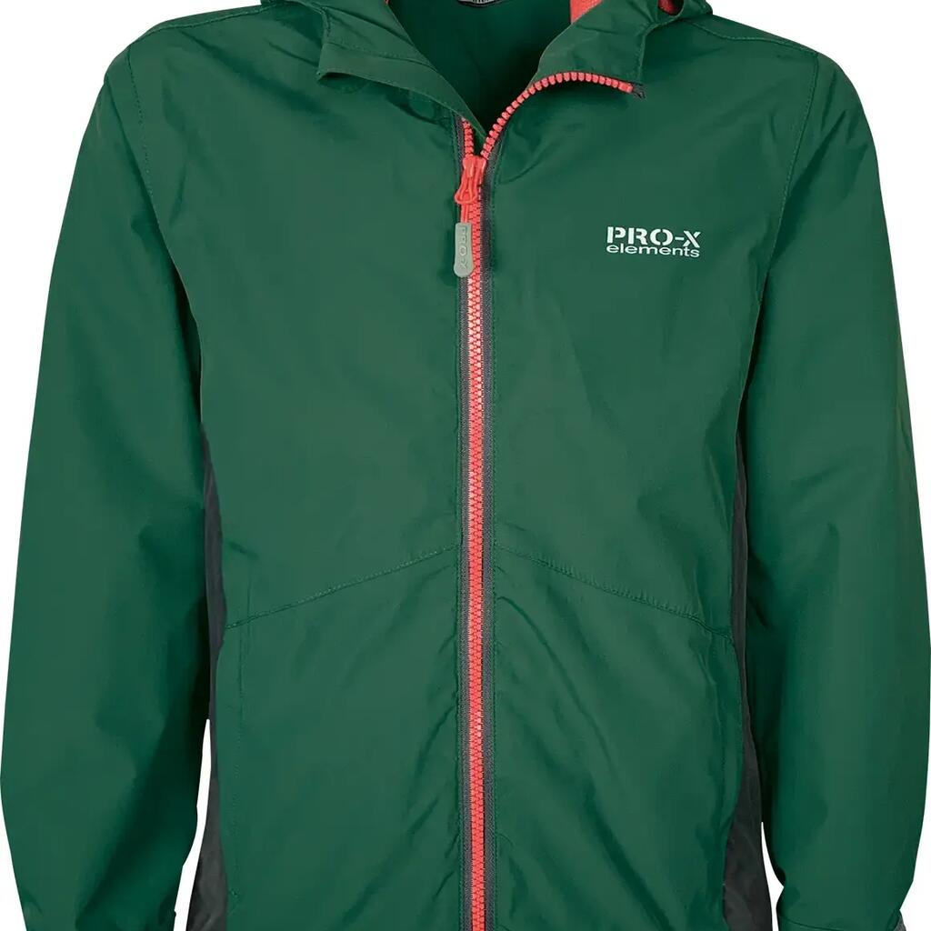 Children's Rain Jacket OLOF Dark Blue Green - Anthracite