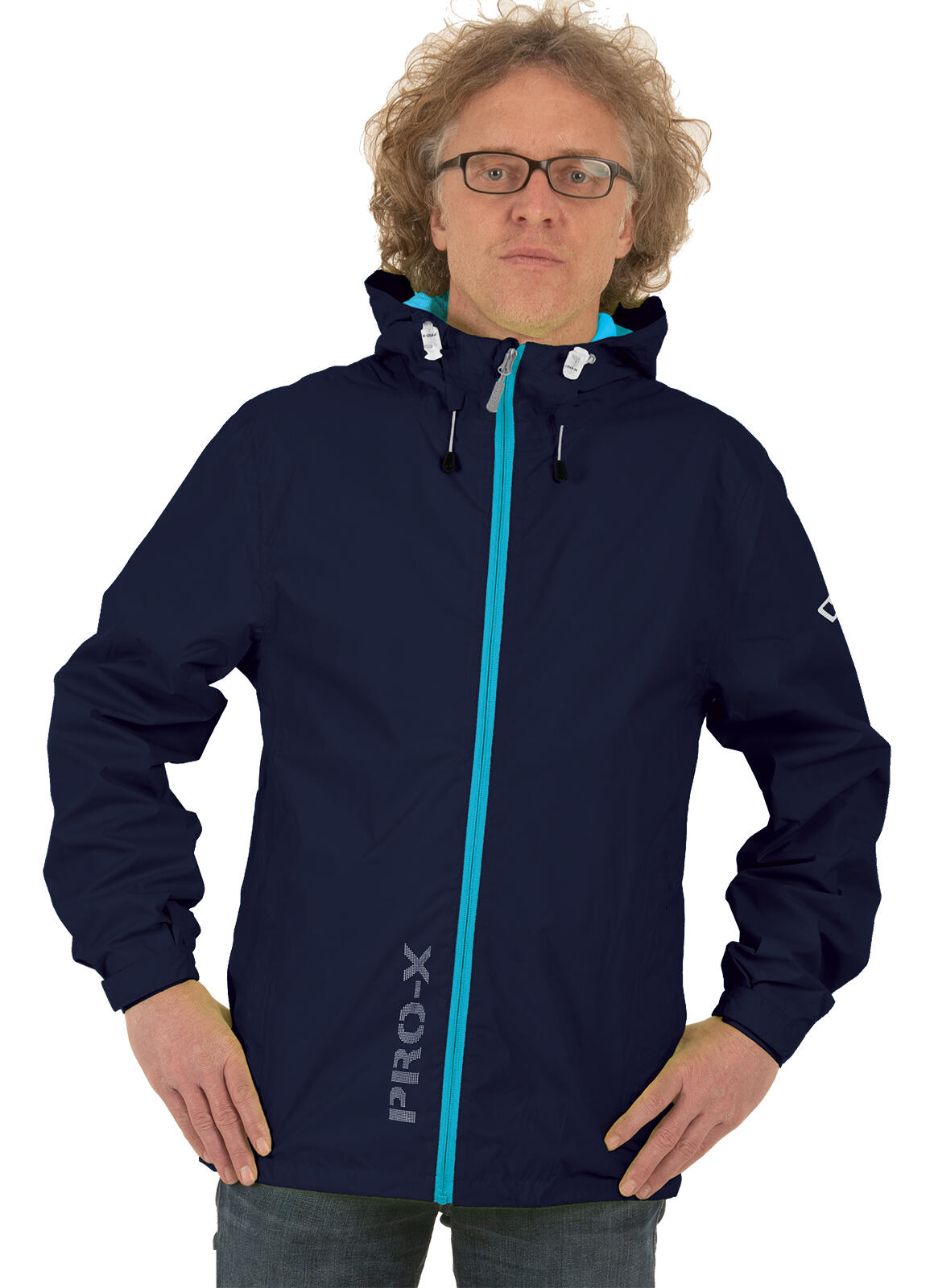 Heren functionele jas FLASH marineblauw 3/5
