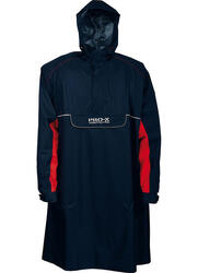 Poncho de pluie unisexe BERN rouge/bleu marine