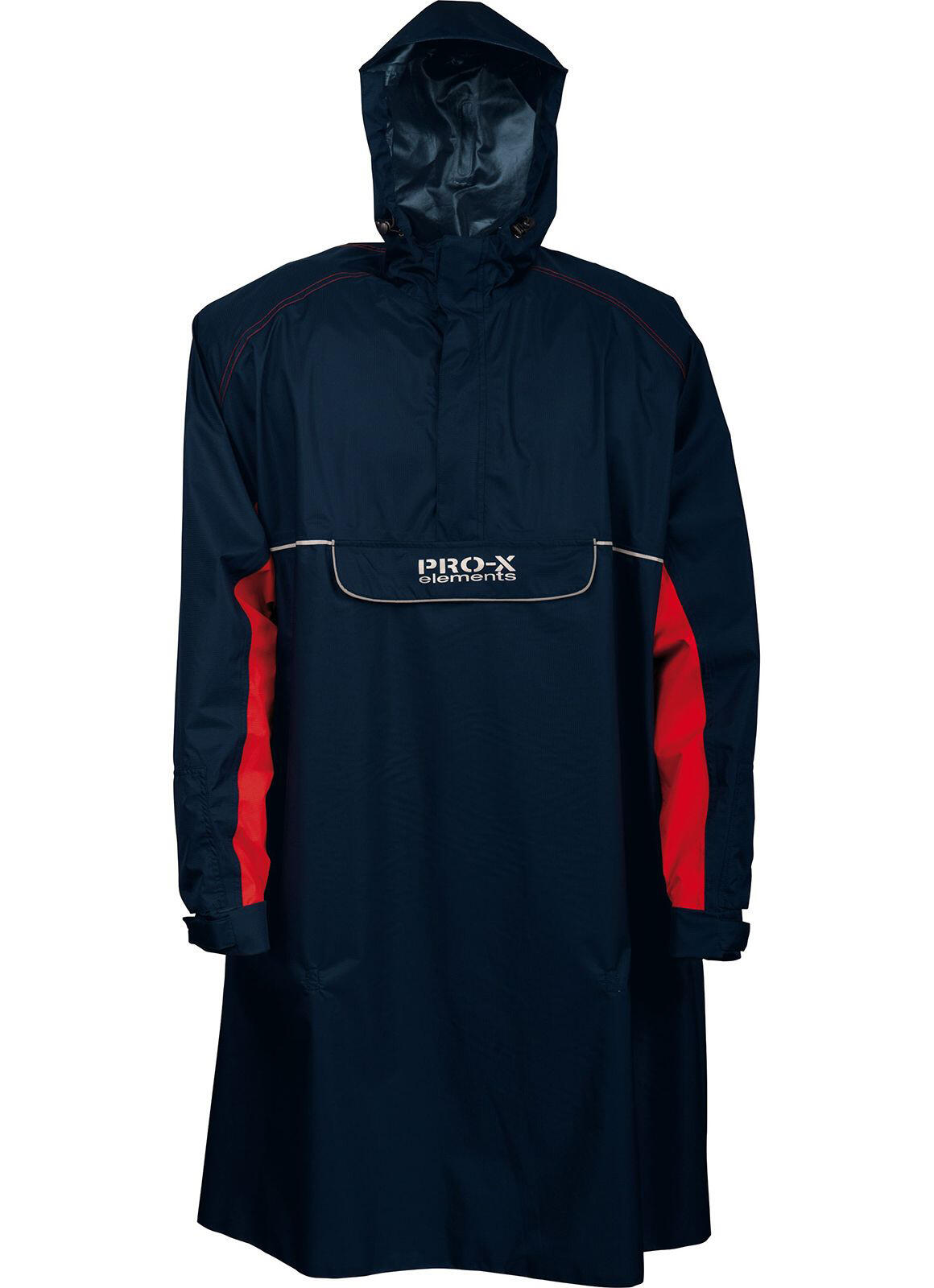 PRO-X ELEMENTS Unisex Regenponcho BERN Marine/Rot