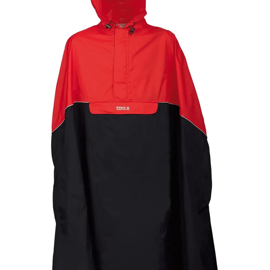 Unisex Rain Poncho TRENTO Red/Charcoal