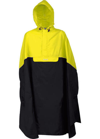 Unisex Regenponcho TRENTO Neongrün/Marine
