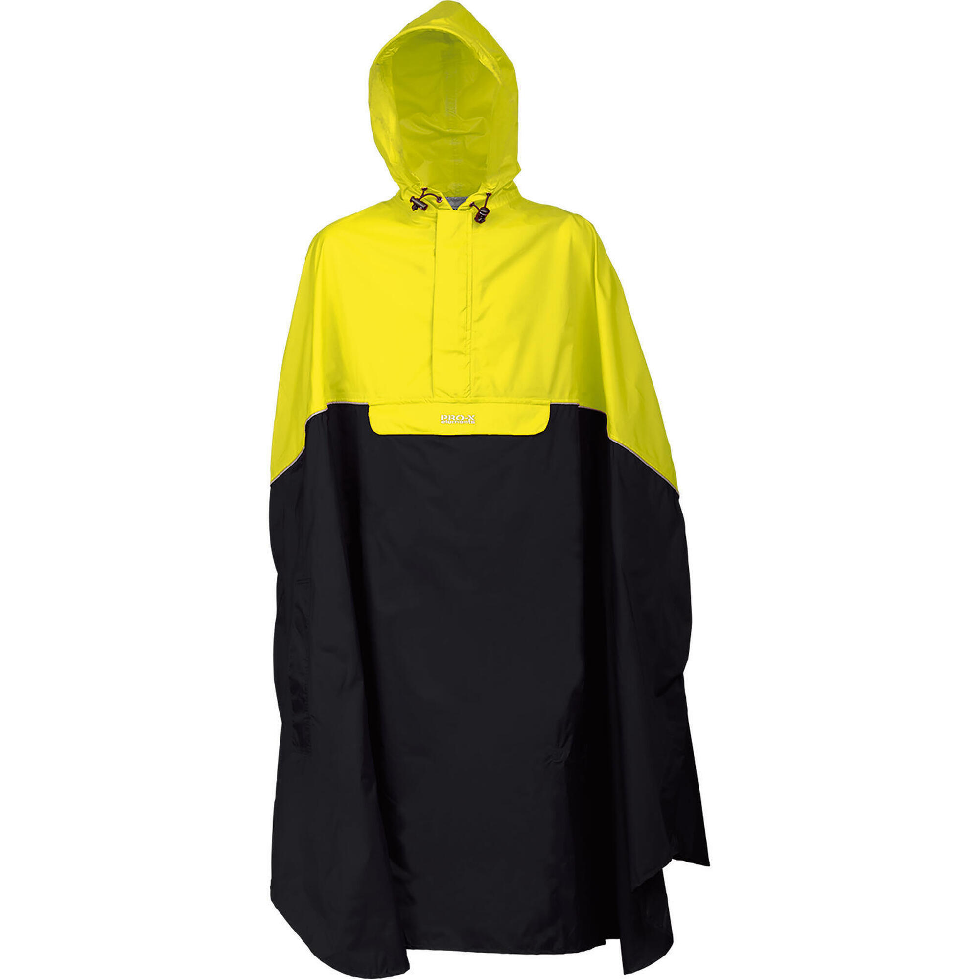 Pro-x Elements - Poncho De Pluie Unisexe Trento Jaune Fluo/charbon - Cape - Gris|jaune|marron - Decathlon