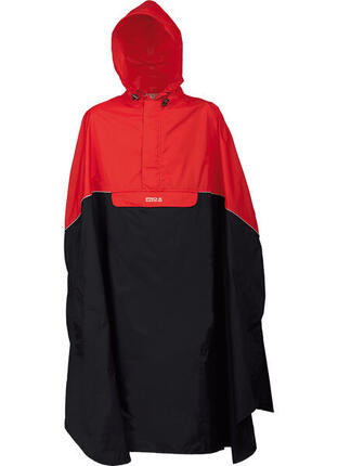 Poncho de pluie unisexe TRENTO rouge/charbon