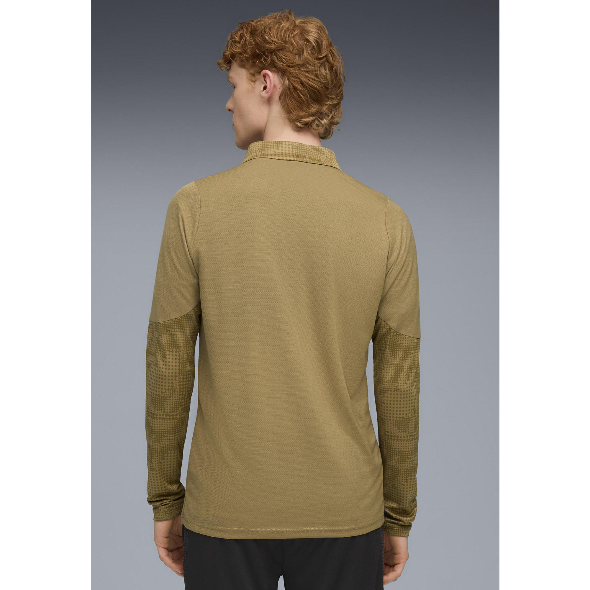 Męska bluza treningowa z zamkiem 1/4 RC Lens PUMA Matte Gold Black Beige