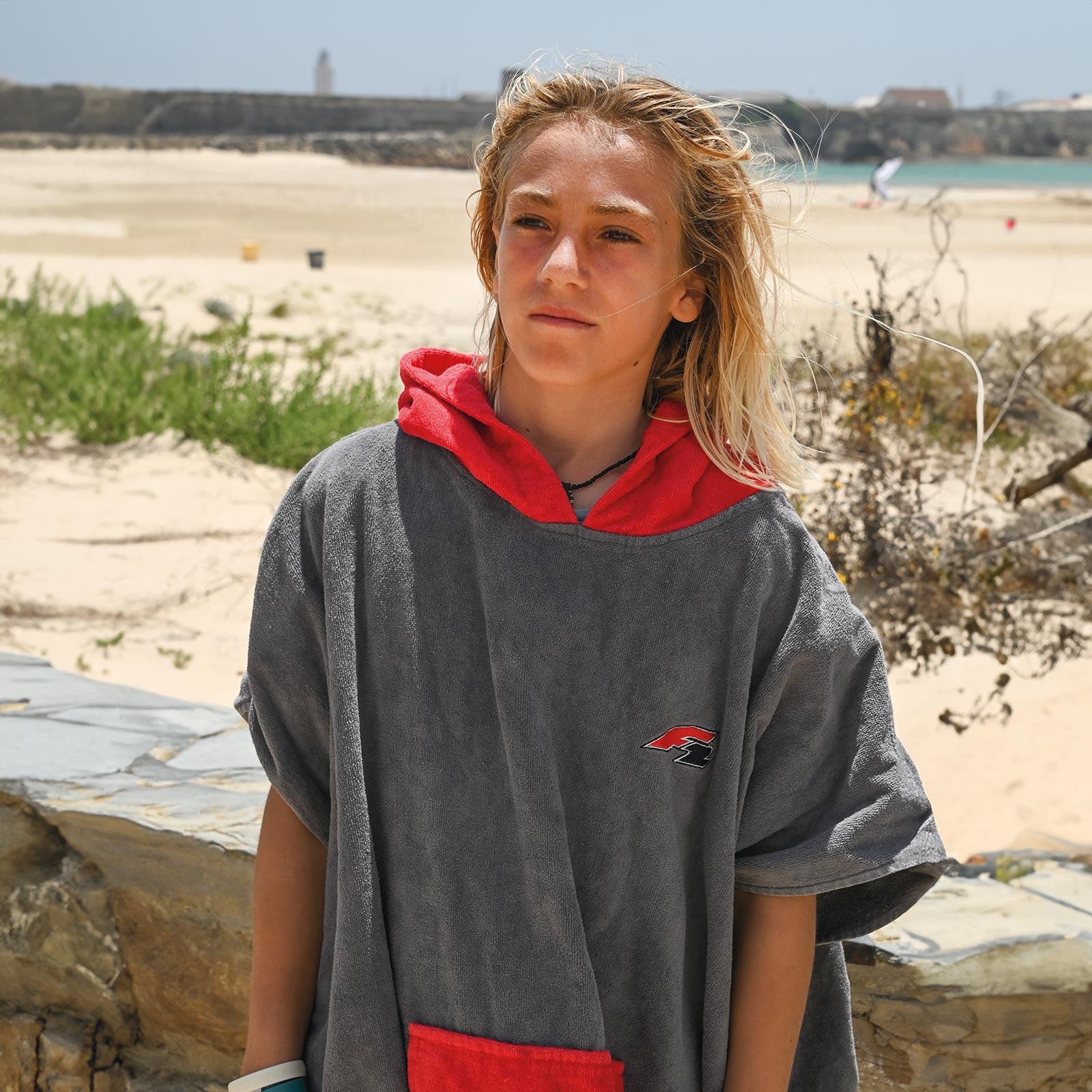 F2 Poncho "After Session Poncho" L/XL Gris 2024/25 4/6