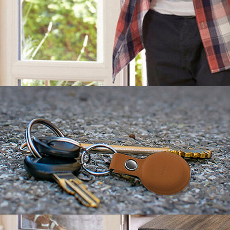 Pack de 3 porte-clés similicuir avec tracker intégré Mili Marron 6/6