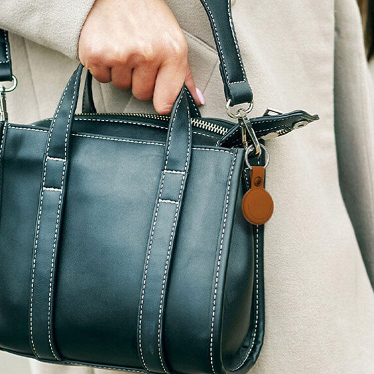 Pack de 3 porte-clés similicuir avec tracker intégré Mili Marron 5/6