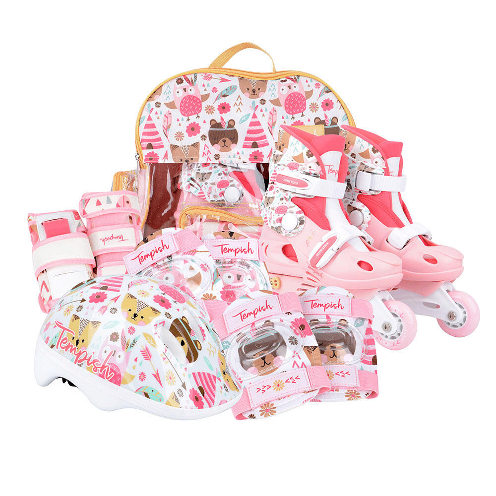 Baby Skeeler Set Wild - Kinder - Verstellbar - Rosa 6/7