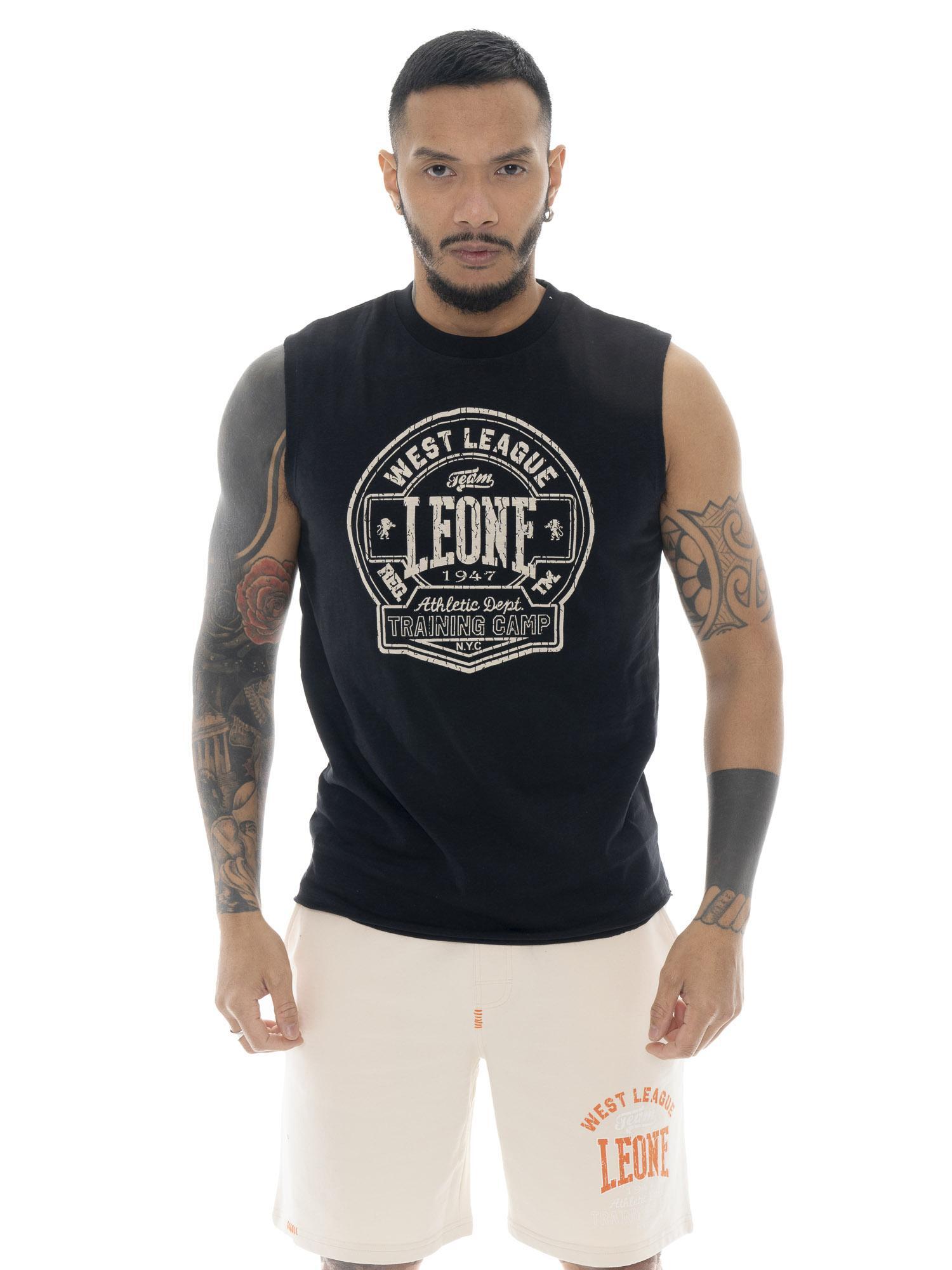 LEONE 1947 APPAREL T-shirt smanicata da uomo in cotone Leone Military 1947