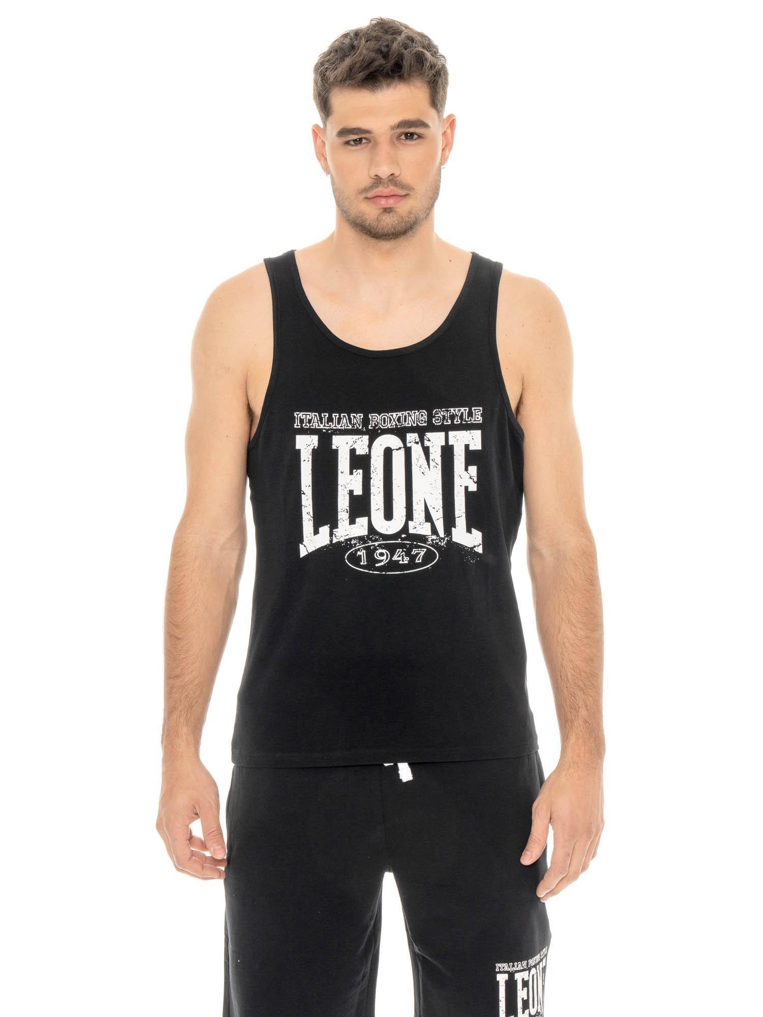 LEONE 1947 APPAREL Canotta da uomo in cotone elasticizzato Leone Boxing Legend