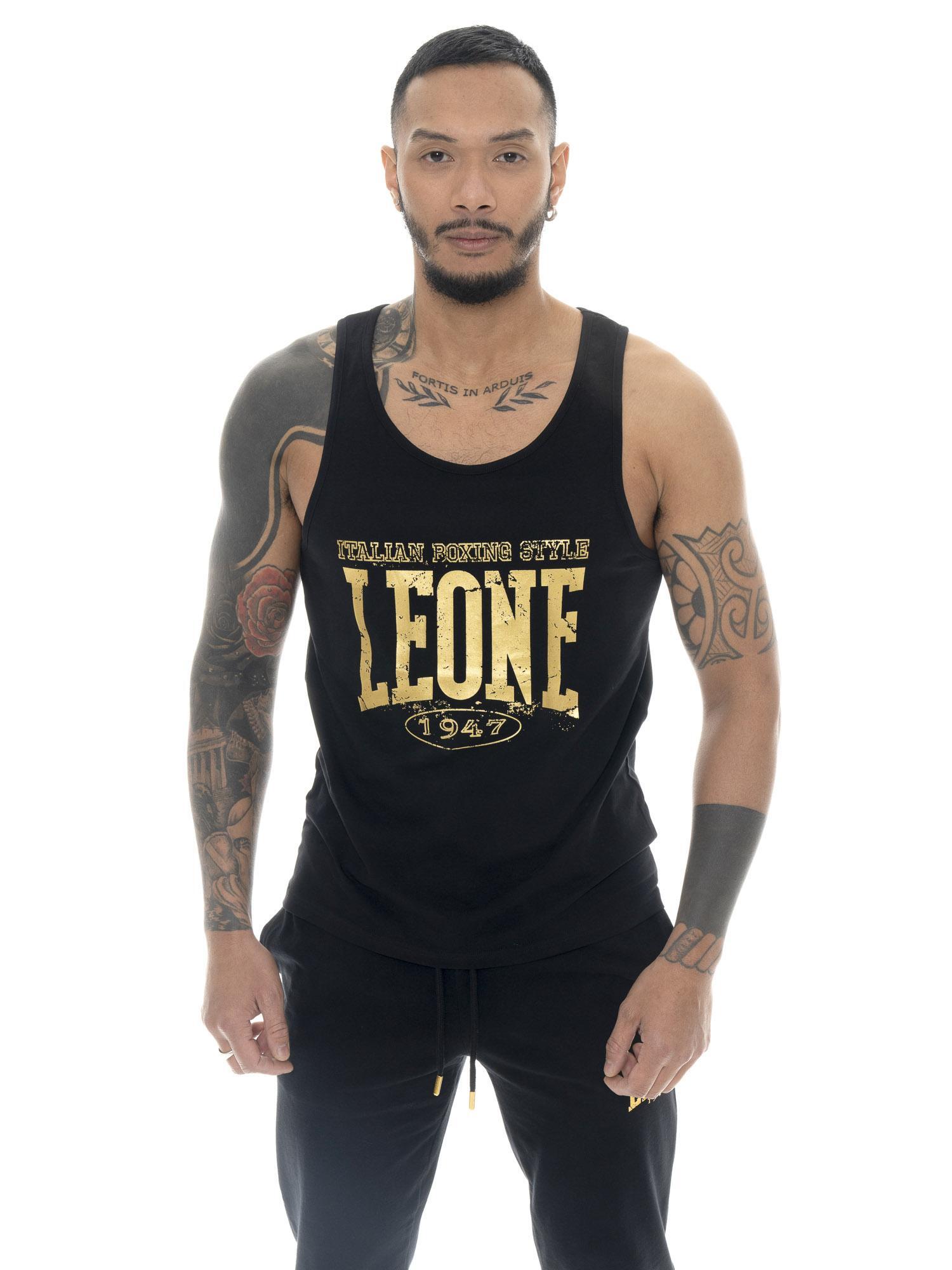 LEONE 1947 APPAREL Canotta da uomo in cotone elasticizzato Leone Boxing Legend