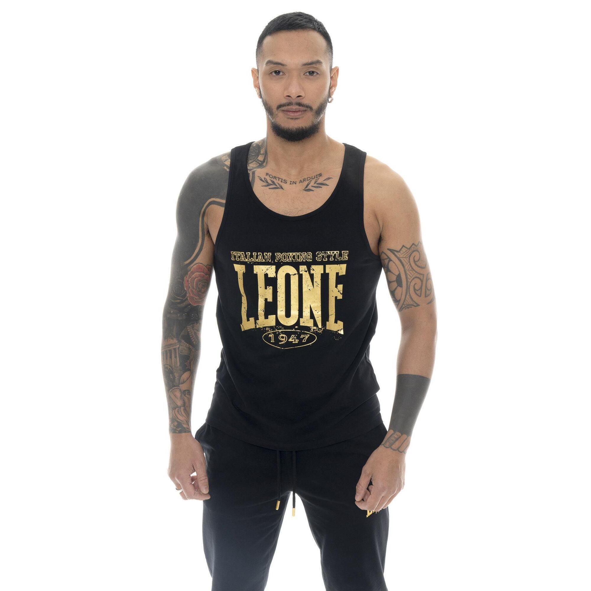 Leone 1947 Apparel - Débardeur Homme En Coton Stretch Leone Boxing Legend - Débardeur - Jaune|noir - Decathlon