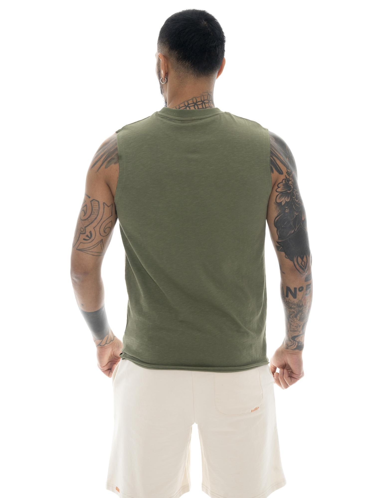 Camiseta de algodón sin mangas para hombre Leone Military 1947 4/5