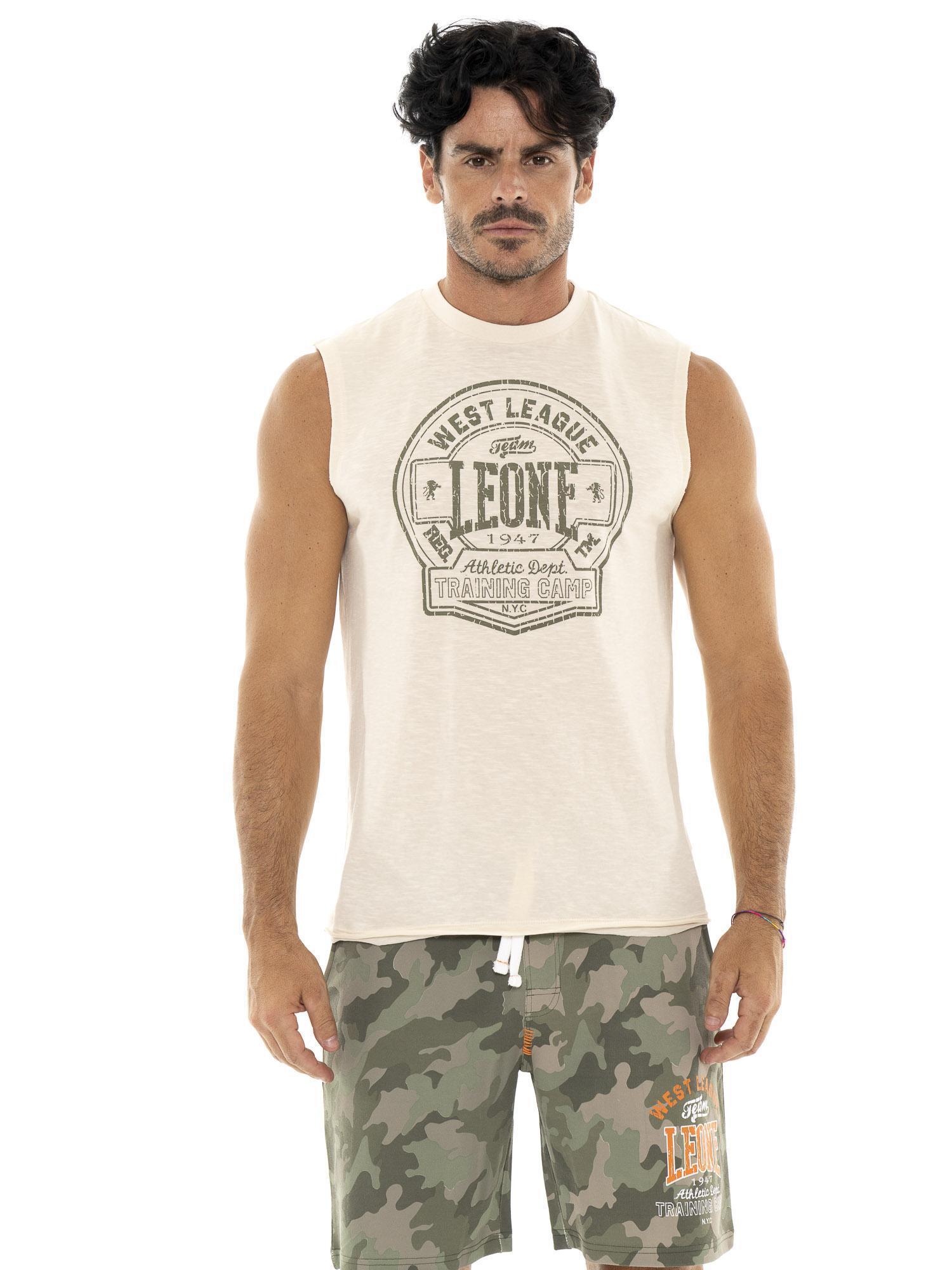 LEONE 1947 APPAREL Leone Military 1947 mouwloos katoenen T-shirt voor heren