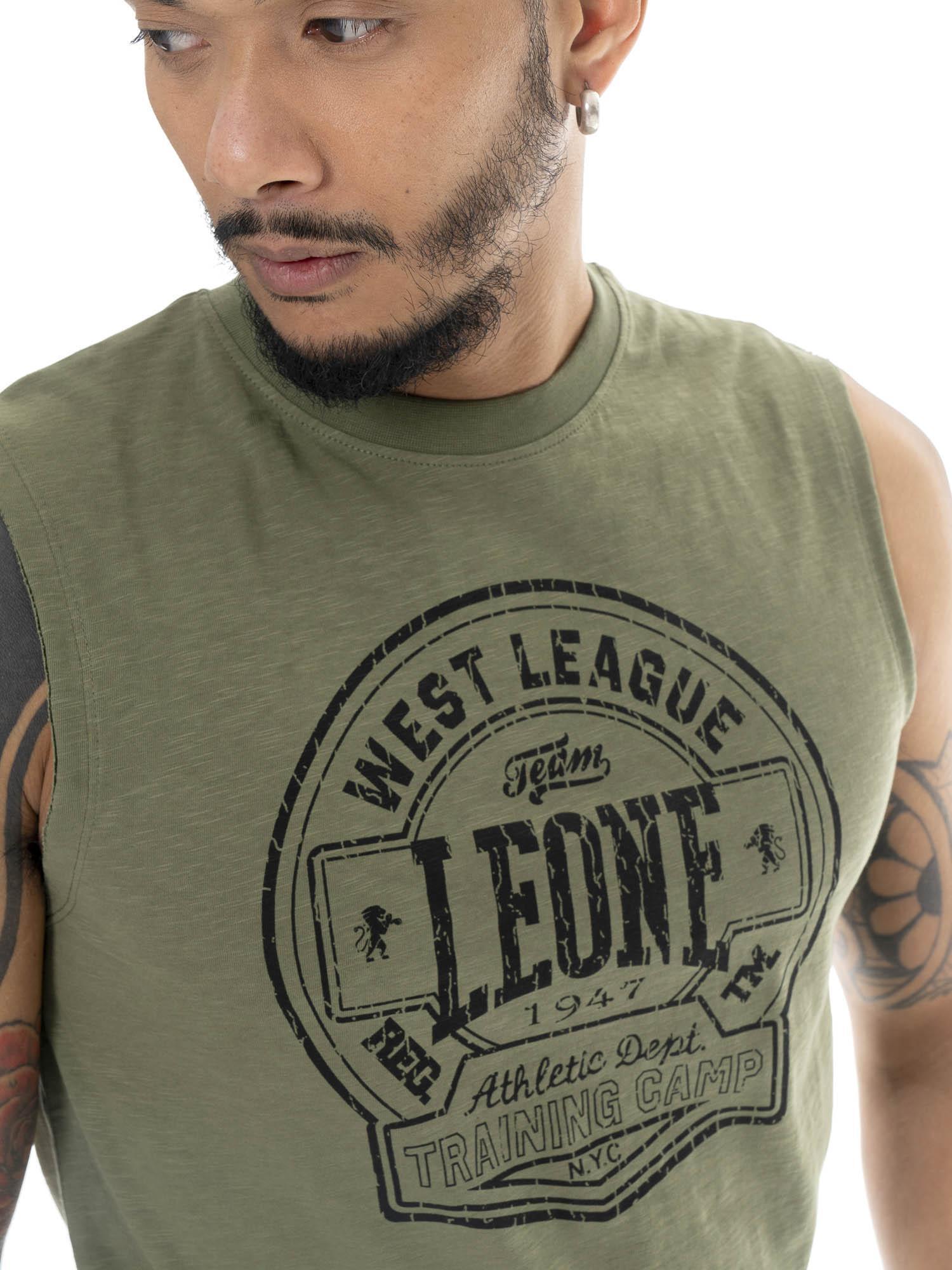 Camiseta de algodón sin mangas para hombre Leone Military 1947 3/5
