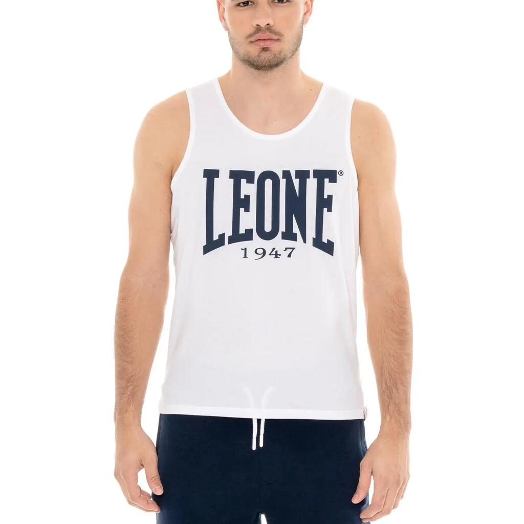 Leone 1947 Apparel tank top with large boxing logo. Bold style for training.