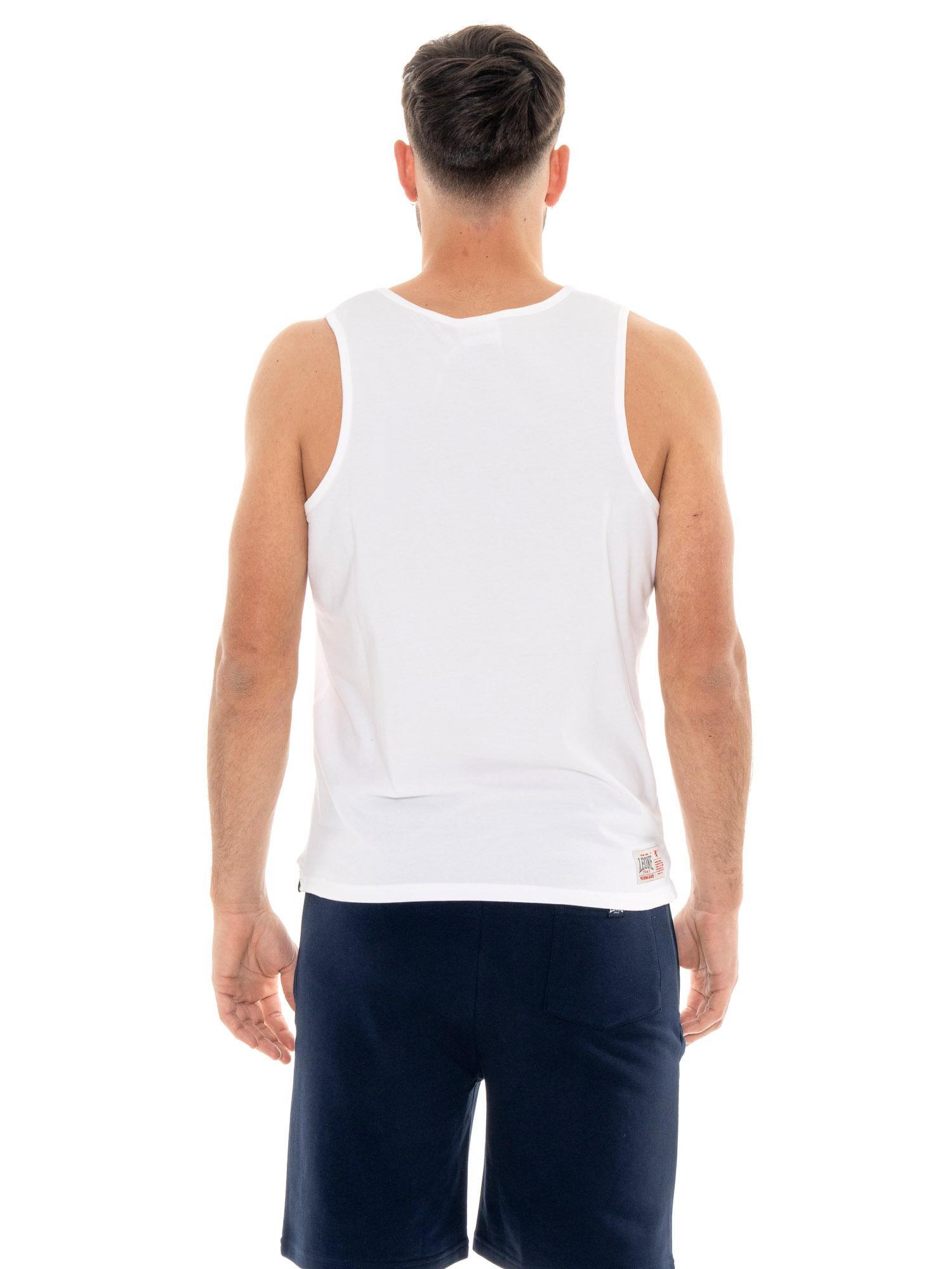 Koszulka męska Leone 1947 Apparel bez rękawów z dużym logo styl bokserski 4/5