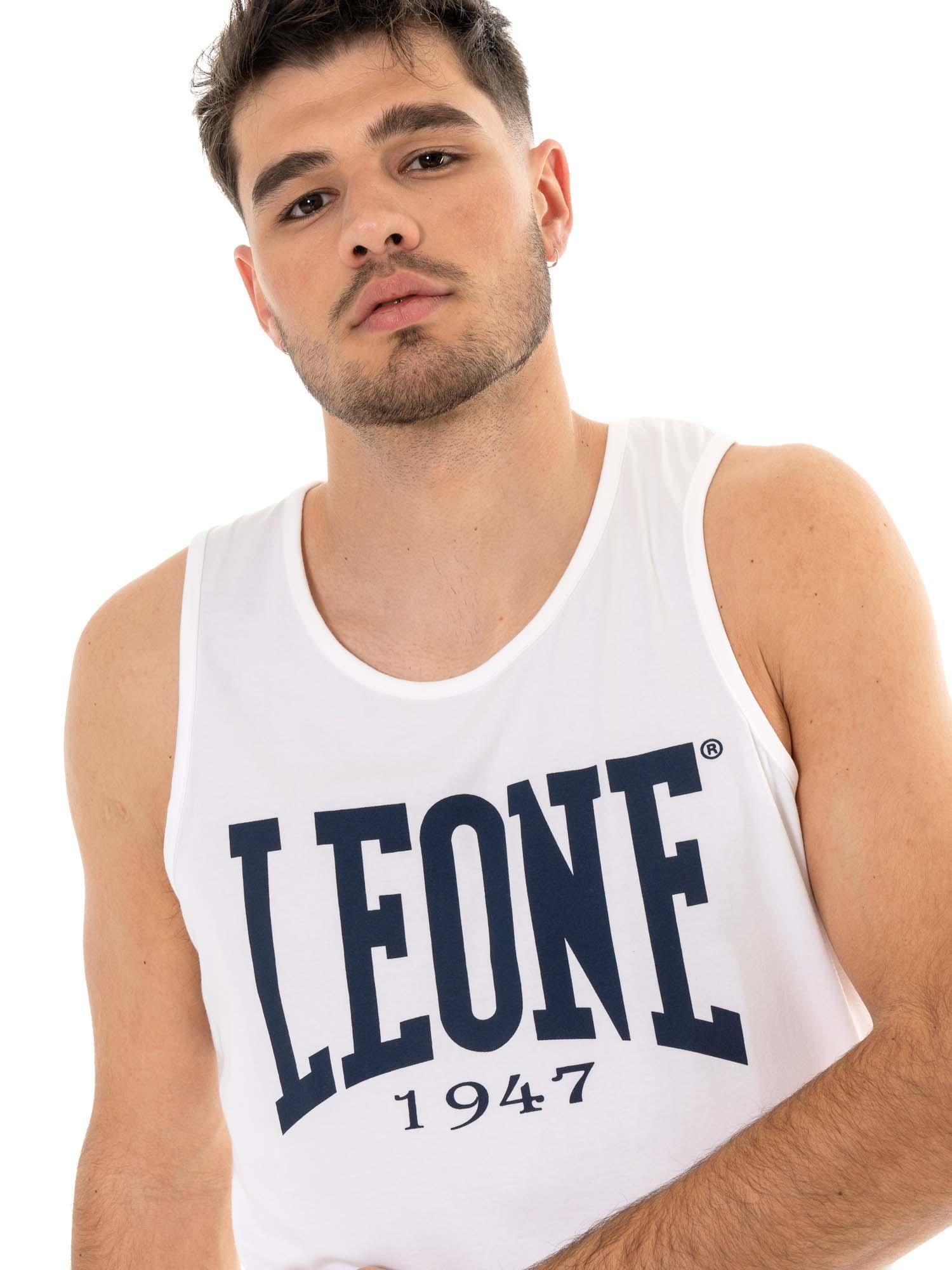 Koszulka męska Leone 1947 Apparel bez rękawów z dużym logo styl bokserski 5/5