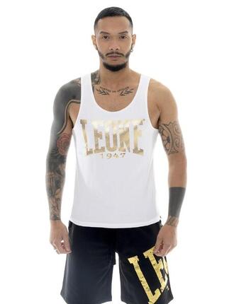 Débardeur homme en coton stretch Leone Stripe Gold