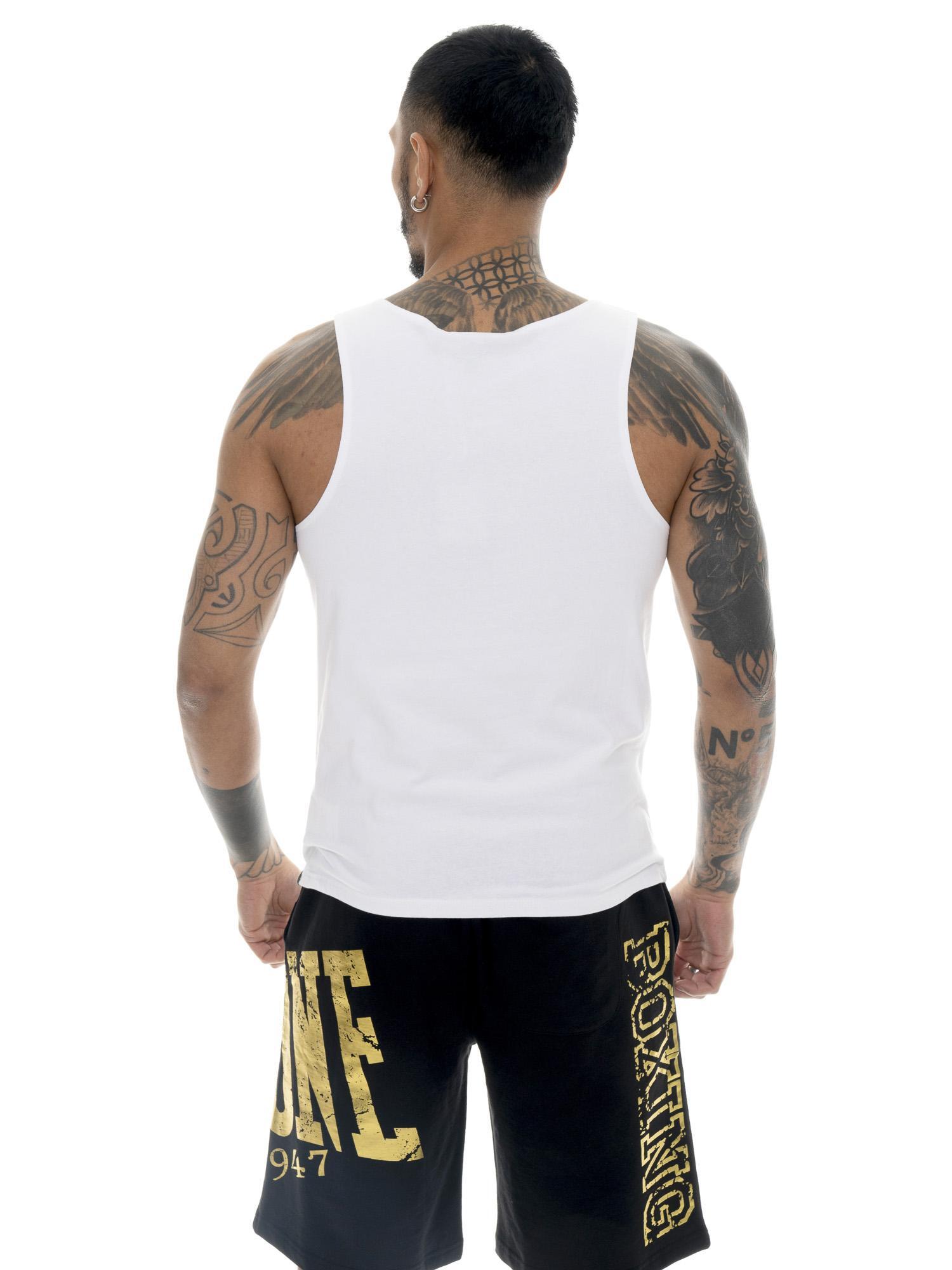 Camiseta de tirantes de hombre Leone Stripe Gold de algodón elástico 4/5