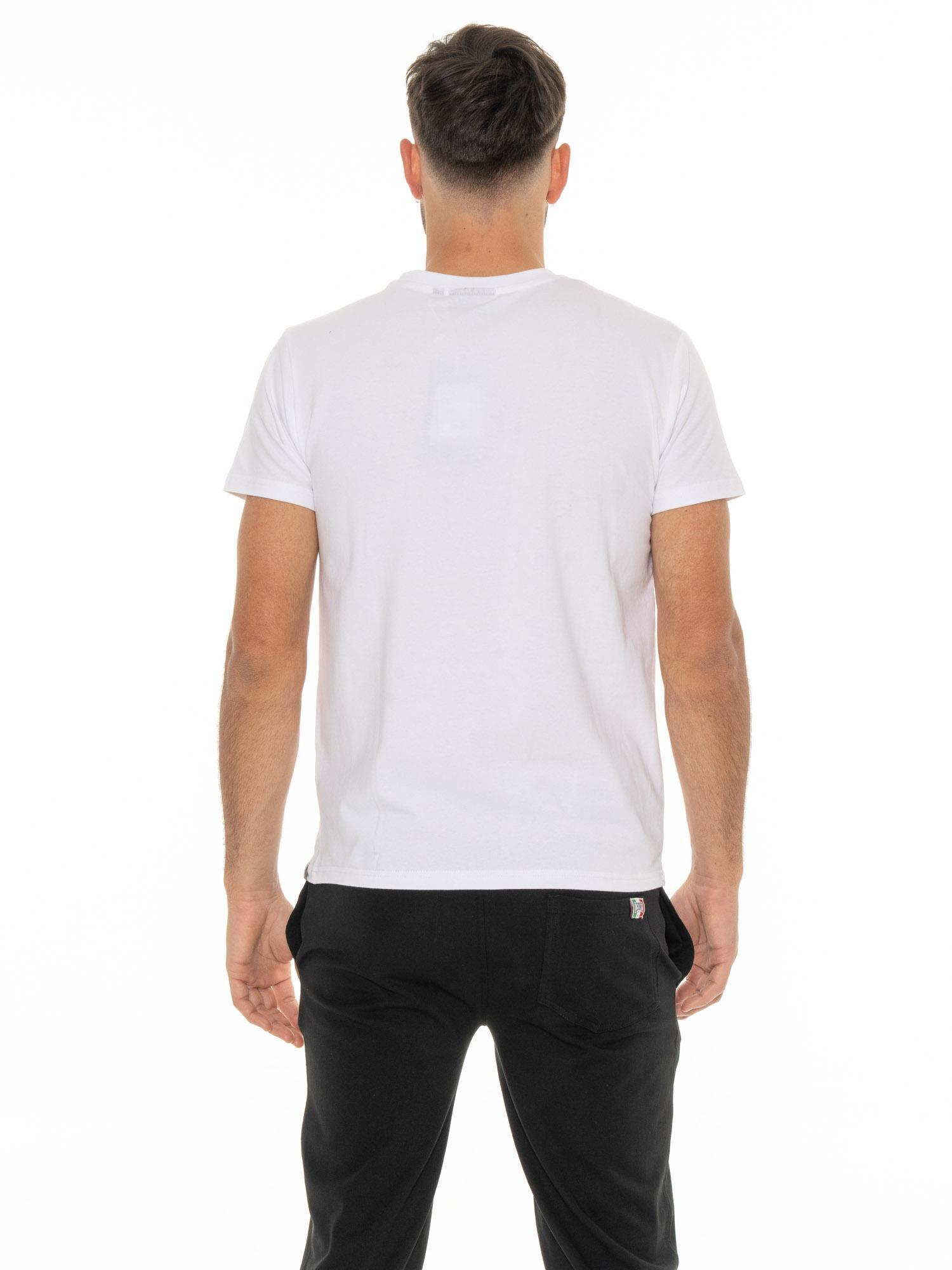 T-shirt à manches courtes Leone Stripe Gold Stretch Cotton pour hommes 4/5