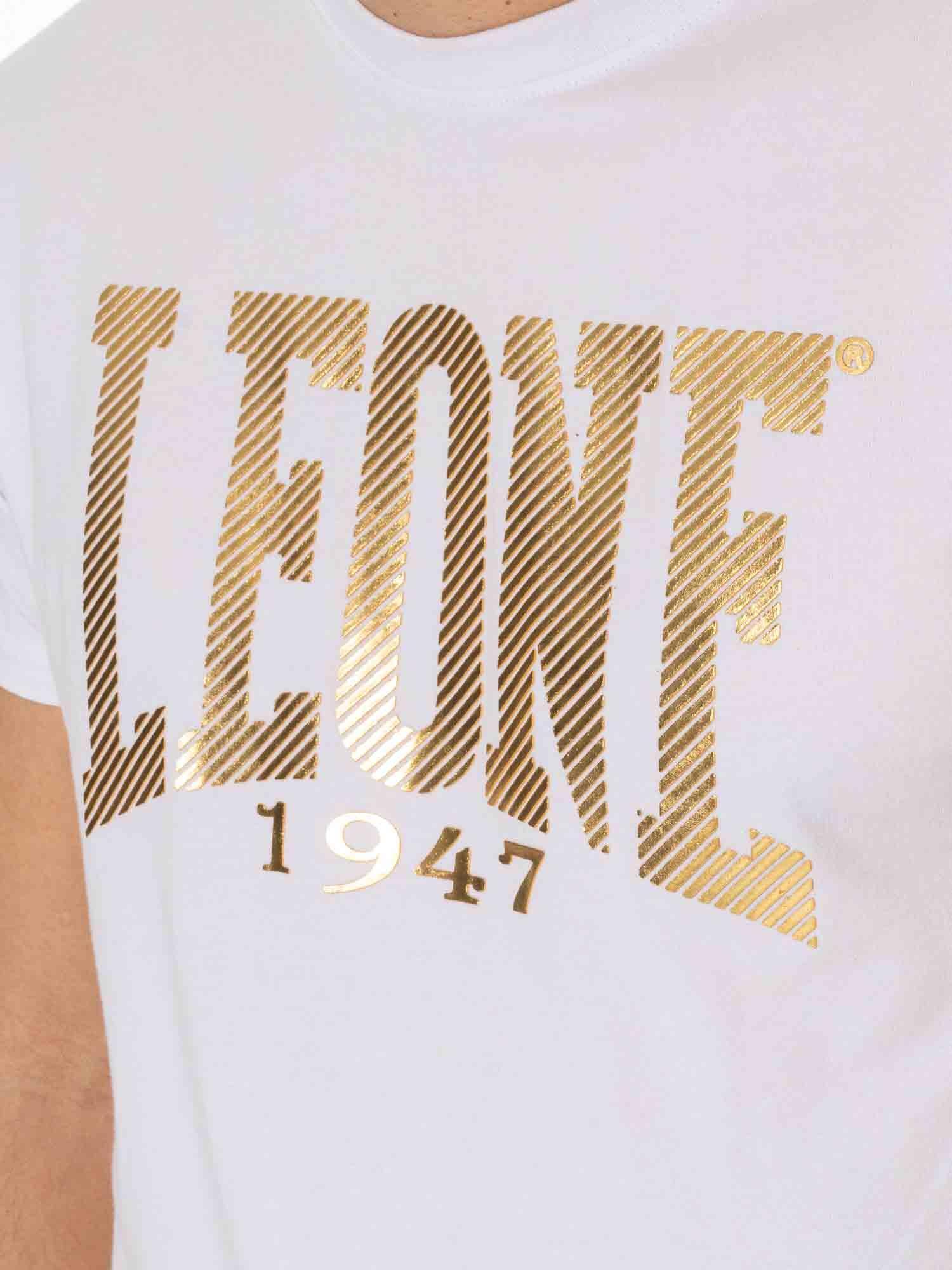 T-shirt à manches courtes Leone Stripe Gold Stretch Cotton pour hommes 3/5