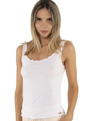 Leone chic gold stretch rib tanktop voor dames