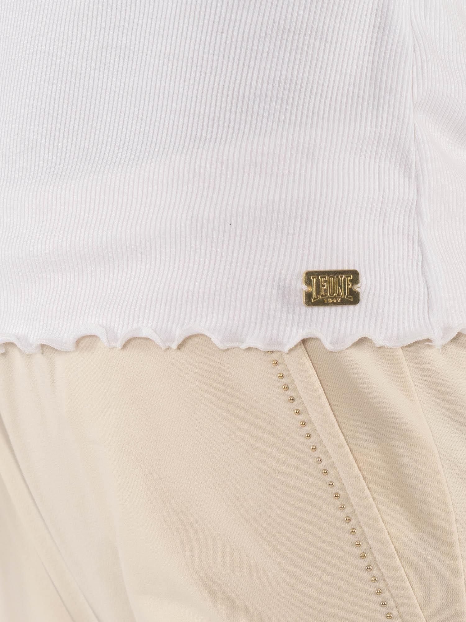 Camiseta de tirantes mujer Leone Chic Gold canalé elástico 4/7
