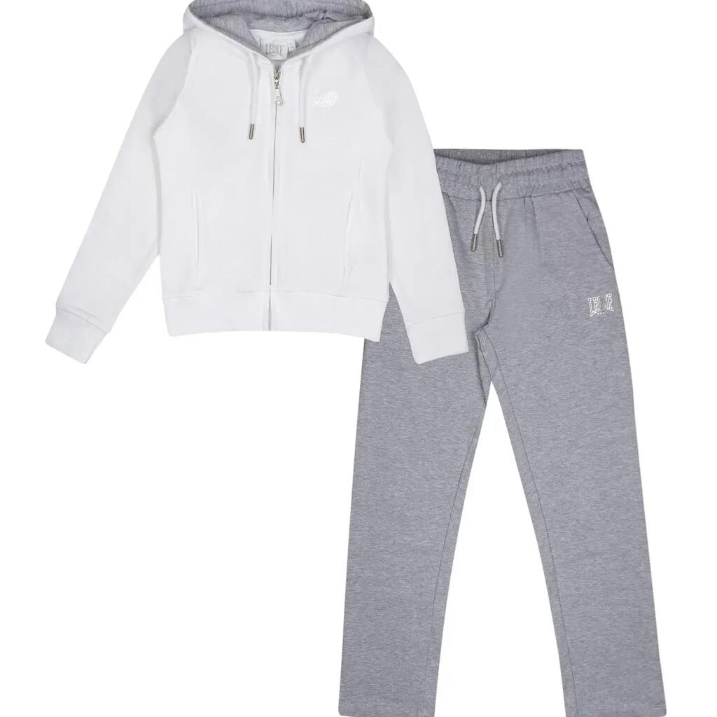 Leone Shiny girls' tracksuit in non-brushed cotton