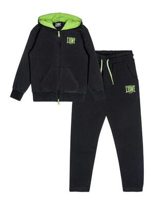 Tuta da bambino in cotone non garzato con cappuccio e zip Leone Boxing
