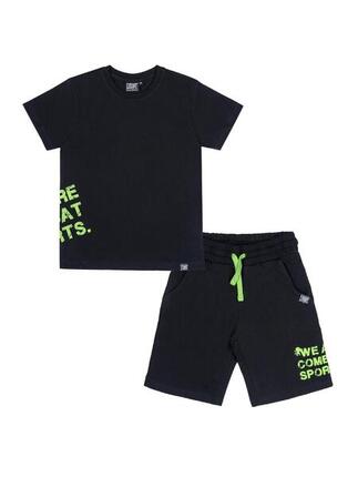 Ensemble enfant composé d'un t-shirt et d'un short en coton Leone Boxing