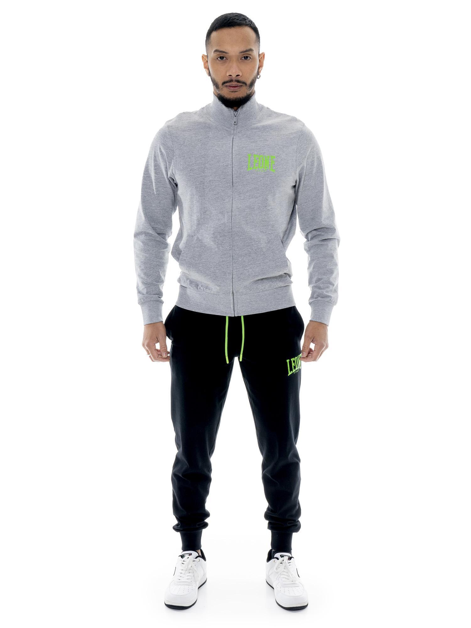 LEONE 1947 APPAREL Tuta da uomo in cotone non garzato con colletto e zip Leone HJ
