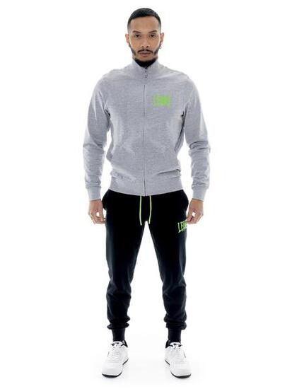 Survêtement homme Leone HJ en coton non brossé avec col et zip