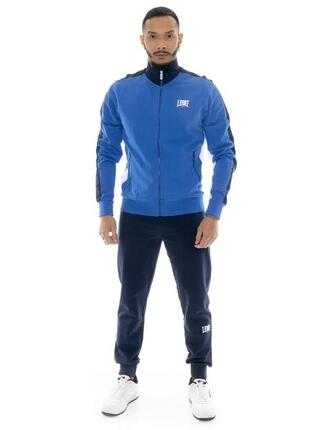 Survêtement homme Leone Basic en coton non brossé avec col et zip