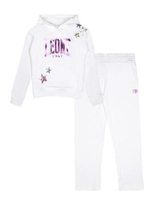 Tuta da bambina in cotone non garzato Leone Rainbow