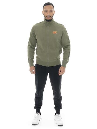 Survêtement homme Leone Military 1947 en coton non brossé avec col et zip