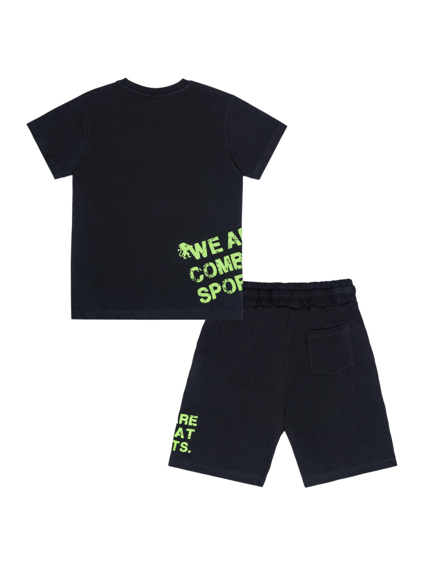 Kinderset bestaande uit een katoenen T-shirt en short van Leone Boxing 2/2
