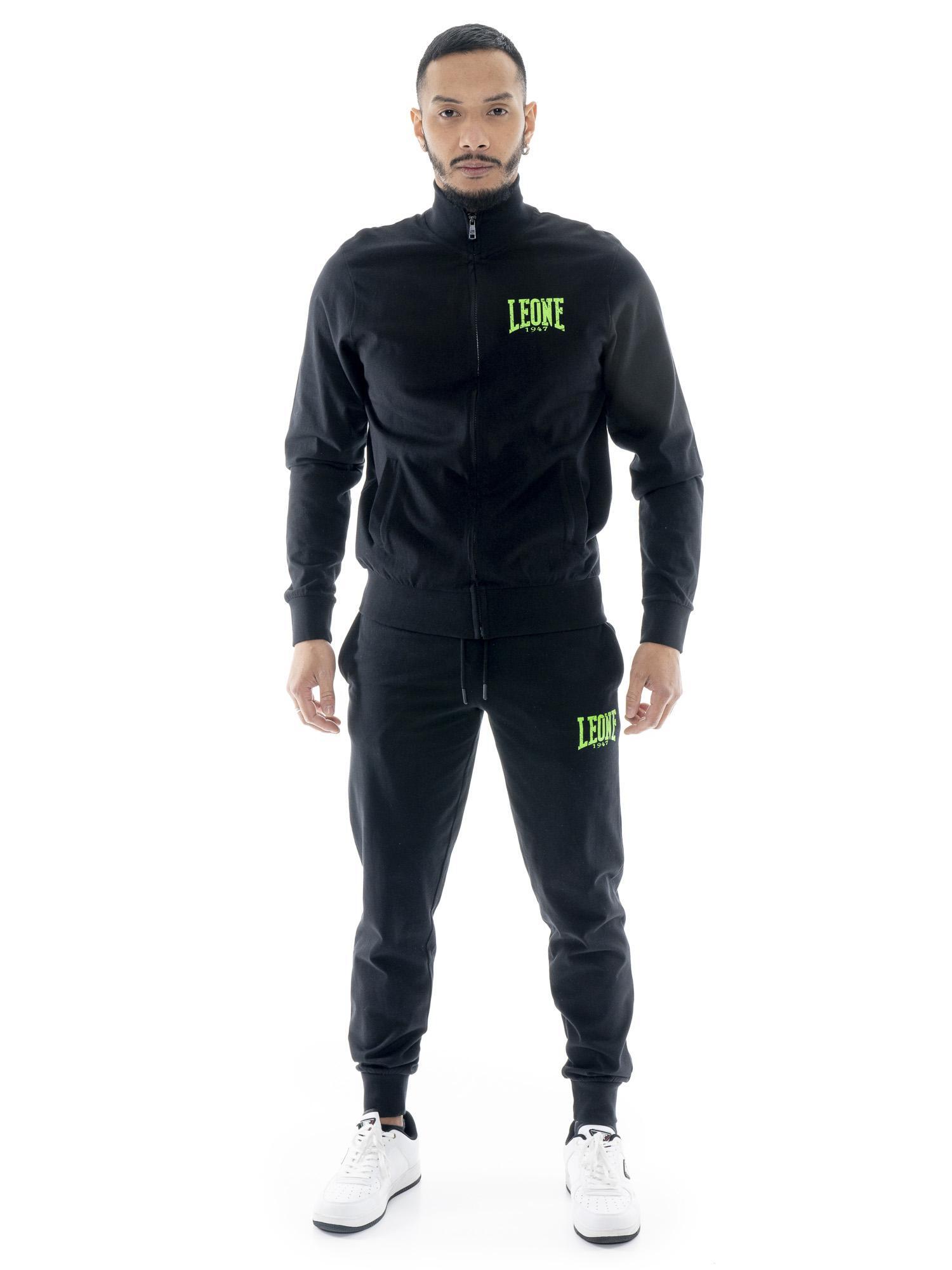 LEONE 1947 APPAREL Fato de treino masculino Leone HJ em algodão não escovado com gola e fecho