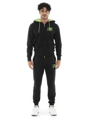 Tuta da uomo in cotone non garzato con cappuccio Leone Boxing legend