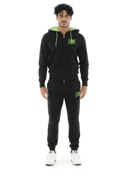 Tuta da uomo in cotone non garzato con cappuccio Leone Boxing legend