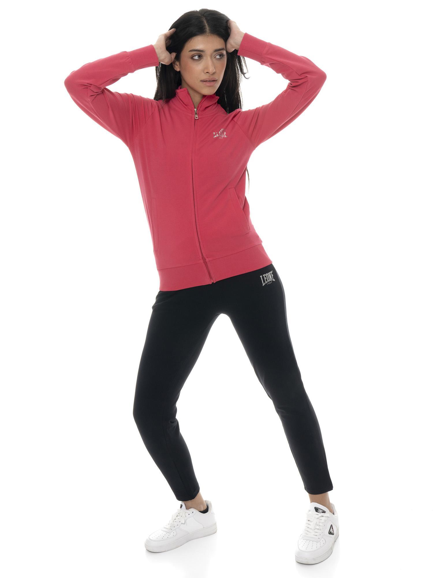Leone Summer Bright katoenen trainingspak met rits en kraag voor dames 5/7