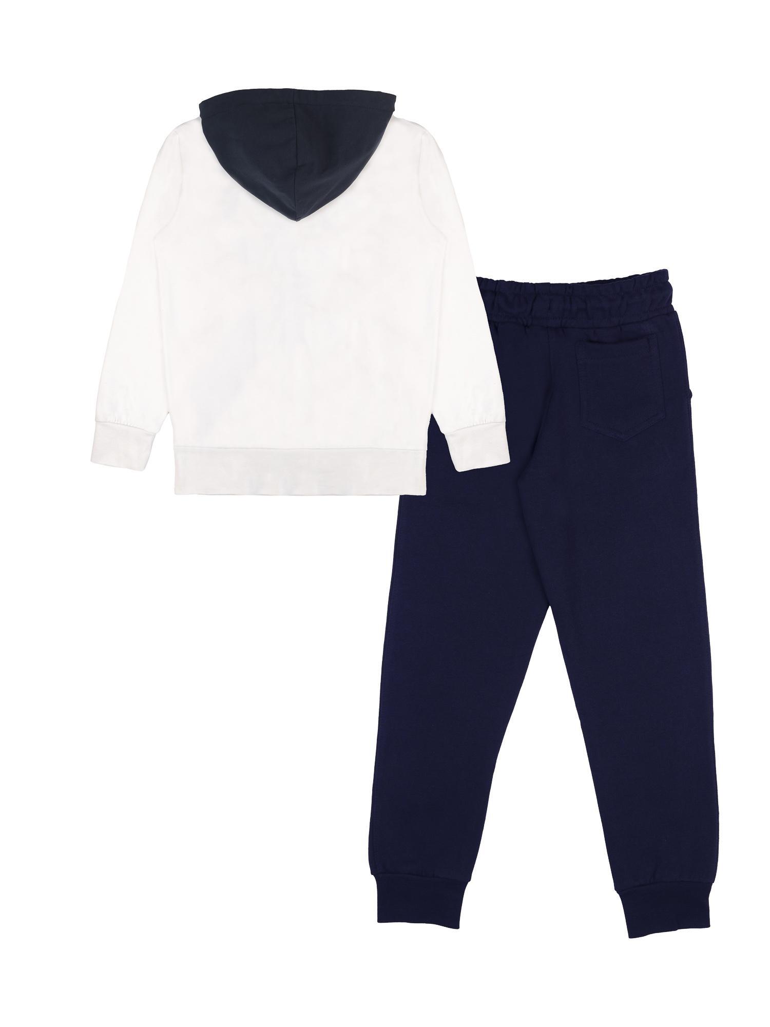 Conjunto de treino infantil Leone 1947 Apparel, algodão não escovado, capuz 4/6