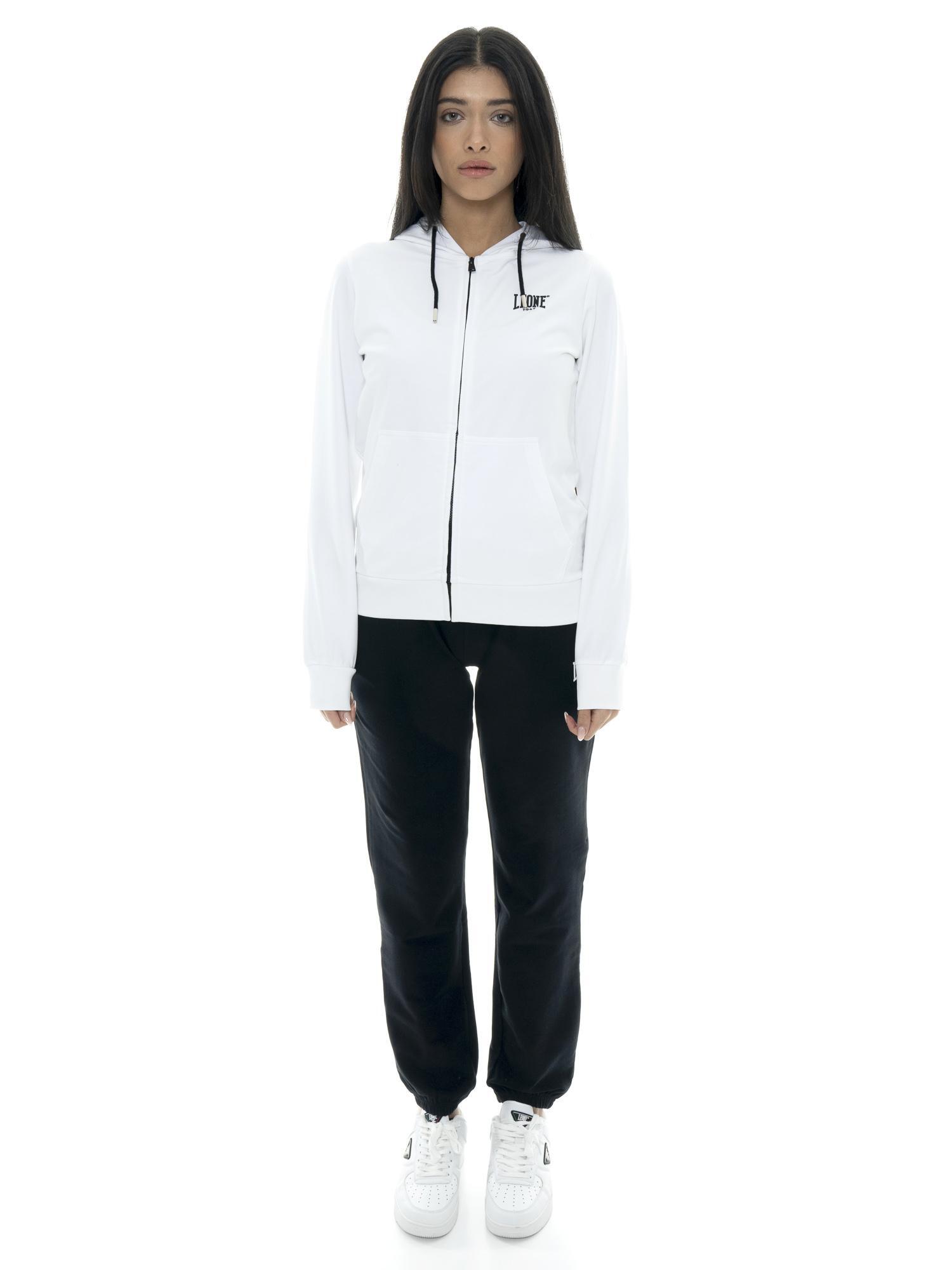 LEONE 1947 APPAREL Tuta da donna in cotone non felpato con cappuccio e zip Leone Basic
