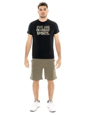 Complete herenset met leone military 1947 camouflage t-shirt en korte broek